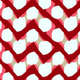 Modern Stripe Featuring Bold Interlocking Zigzag Design (Red)