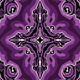 Enchanted Swirl Abstract Damask Medallion Sevilla (Purple)
