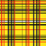Tartan Patchwork Striped Checkered Design with Modern Minimalist Flair(Yellow)