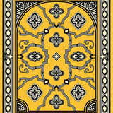 Gothic Revival Quatrefoil with Tracery Inspired Borders(Yellow)