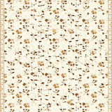 Beige Blossom Bath Elegant Floral Shower Area(Beige)