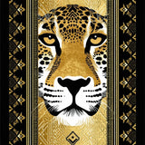 Inspiring Leopard Tiger Lion Be Strong Wild Animal Area(Gold)