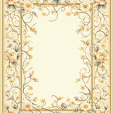 Elegant Border Motif with Classic Interlocking Floral(Beige)