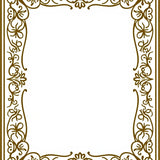 Classic Damask Filigree with Interlocking Vinework Motifs(Brown)