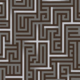 Modern Maze Interlocking with Subtle Metallic Accents(Brown)