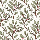 Rustic Weathered Floral Vine Heritage Cottage Farmhouse Charm (Brown)