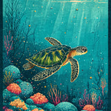 Sea Friends Area Cartoon Ocean Life(Blue)