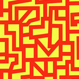 Abstract Maze Design with Radiant(Red)