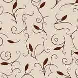 Contemporary Leaf Spray Mosaic with Abstract Petal Whorls(Beige)