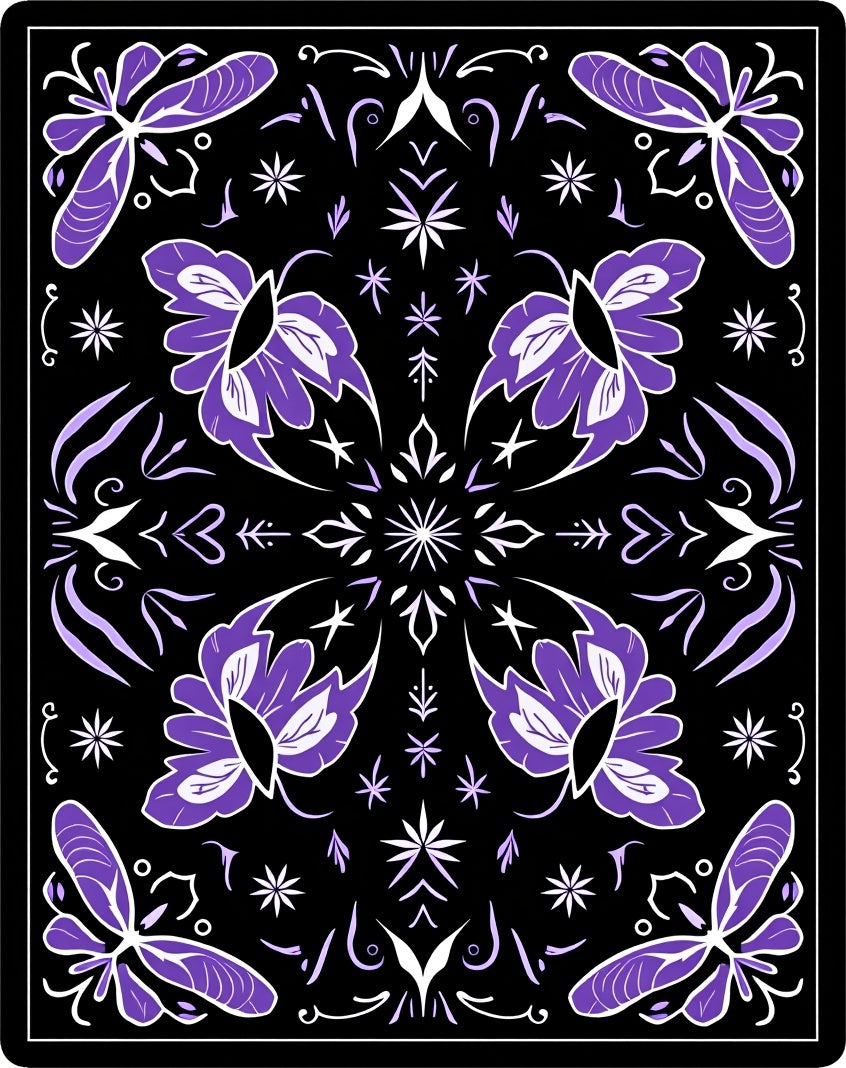 Mystical Moth Wings with Celestial Stars Enchanted Garden (Black) - ODIKA