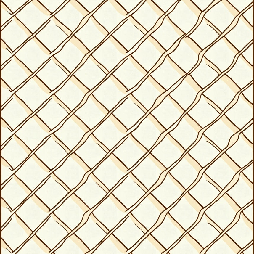 Delicate Lattice Design with Muted Cream Highlights (Beige) - ODIKA