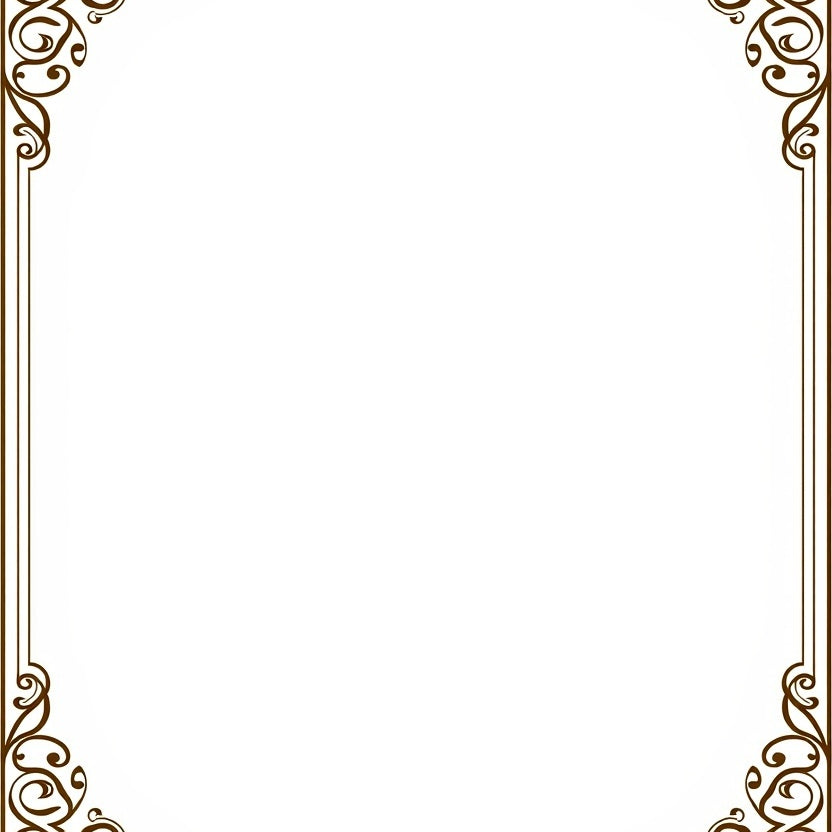 Traditional Rococo Blossom Design Featuring Baroque Filigree (Brown) - ODIKA