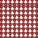 Vintage Holiday Gingham with Pine Needle Motifs(Red)