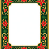 Christmas Tapestry Vintage Holiday Medallion Floor Covering(Green)