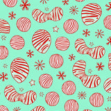 Whimsical Yuletide Scene with Cane Stripes(Blue)