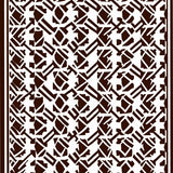 Lattice Interlocking Design Hand Crafted with Repeating Motifs (Brown)