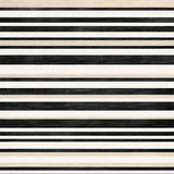 Contemporary Contrast Stripe Featuring Bold Black And White Banding(Black)