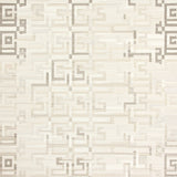 Ivory Beige Geometric Area Distinctive Patterned Floor Accent(Beige)