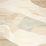 Elegant Beige with Cream Geometric Wave Design(Beige)