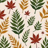 Botanical Harvest Medley with Fern and Maple Silhouettes(Ivory)