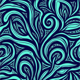 Enchanting Paisley Swirl Abstract Artistic(Blue)