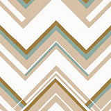 Chevron Zigzag Stripes with Alternating Wave Formation(Beige)