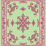 Damask Faded Botanical Luxury Accent (Pink)