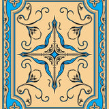 Coffee House Motif Floor Covering with Details (Beige)