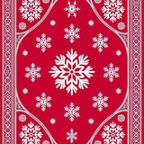 Festive Holiday Interlocking Snowflake Decorative Throw(Red)