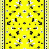 Elegant Yellow and Black Floral(Yellow)