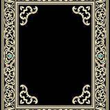 Artisan Scrollwork Medallion with Baroque Floral Arabesque Detailing(Black)