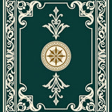 Jewel Ornate Botanical Scroll(Green)
