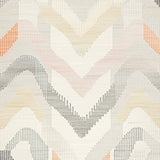 Boho Retreat Runner Showcasing Freeform Chevron Waves and Contrasts(Beige)