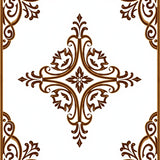 Vintage Medallion Artisan Tufted(Brown)