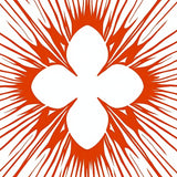 Contemporary Radiant Burst with Symmetrical Interlocking (Red)