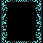 Botanical Border with Stylized Floral Vine Accents (Black) - ODIKA