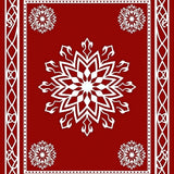 Festive Snowflake Wonderland Decorative Accent Floor(Red)