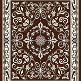 Classic Paisley Swirl Anti Skid Accent with Rubber Backing(Brown)