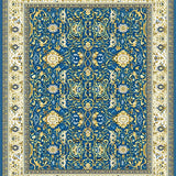 Elegant Oval Area Azure Design(Blue)