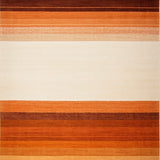 Amber Horizon with Faded Gradient Stripes in Burnt Orange and Brown(Beige)