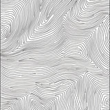 Abstract Brushstroke Wave Motif with Contrasting Bands(Black)