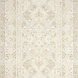 Abstract Geo Area Beige & Cream Tribal Weave Geometric(Beige)