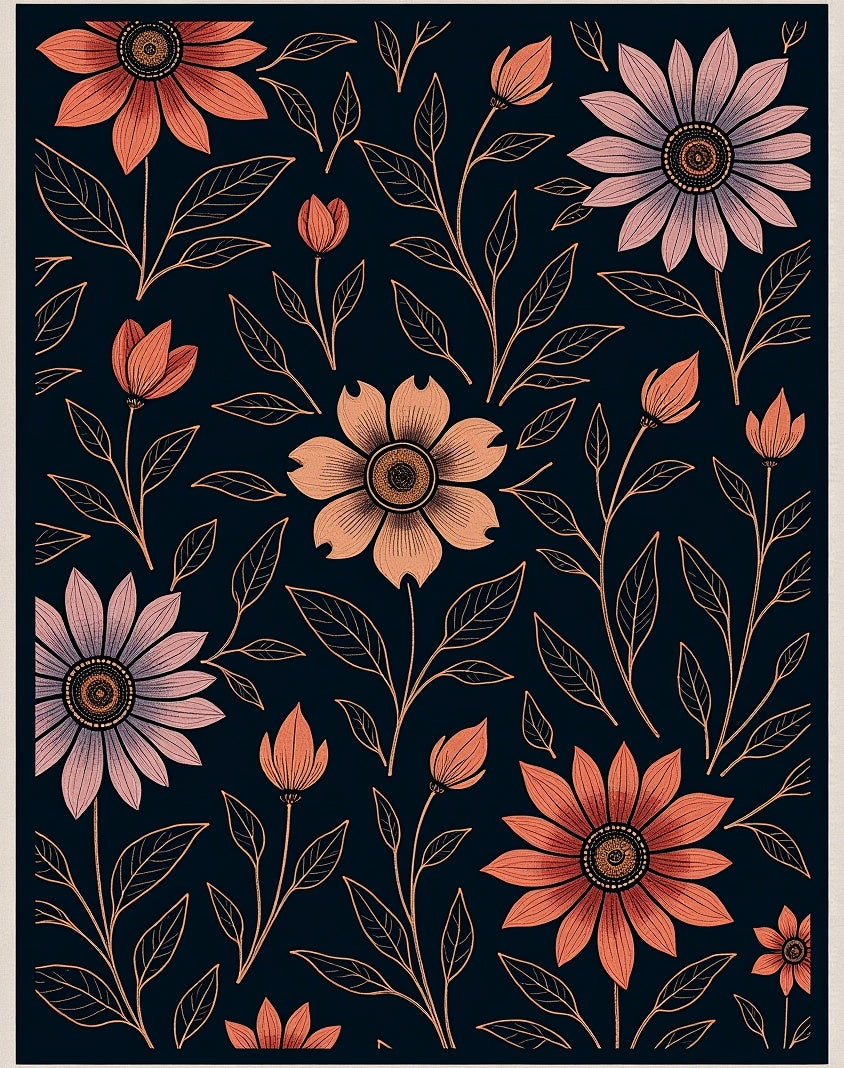 Midnight Bloom Artisan Jewel (Black) - ODIKA