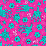 Hawaiian Sealife Fantasy Featuring Coral Reptile Motifs and(Pink)