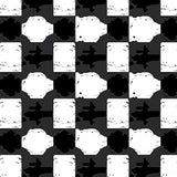 Rustic Checkered Design Featuring Interlocking Black and Blocks(Black)