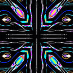 Vibrant Prism Dazzling Crystal Reflection Wonderland (Black) - ODIKA