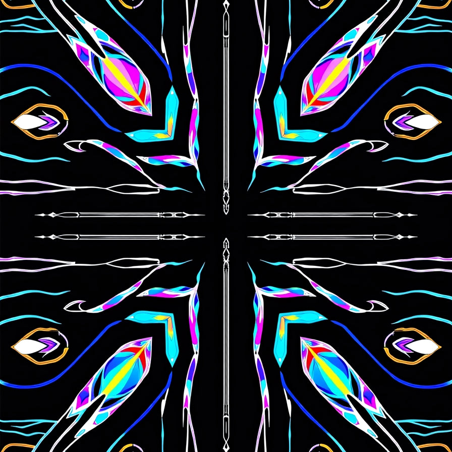 Vibrant Prism Dazzling Crystal Reflection Wonderland (Black) - ODIKA