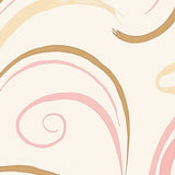 Minimalist Abstract Brush Stroke Art Featuring Curved Lines (Pink) - ODIKA