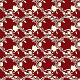 Nordic Reindeer with Scandinavian Folk Art(Burgundy)