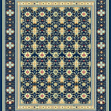 Trellis Navy and Beige Waterproof(Blue)